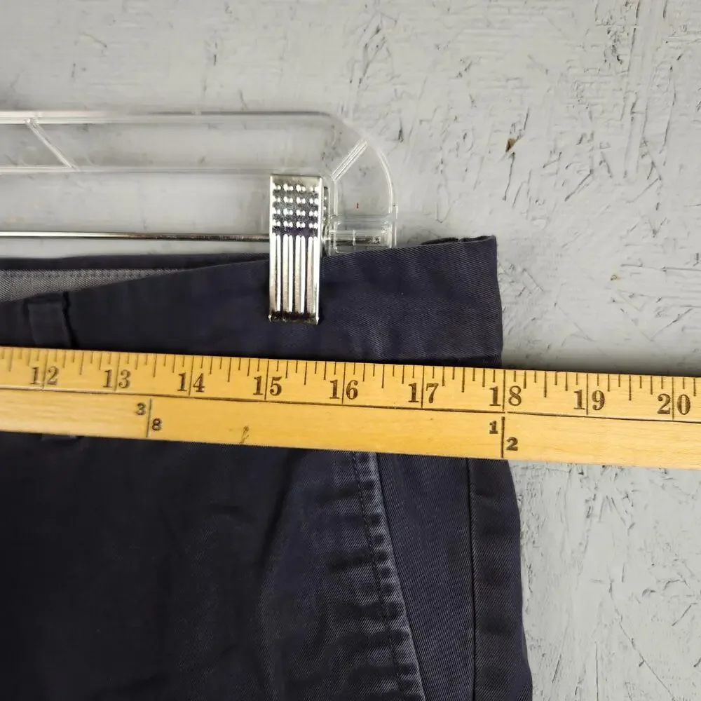 Banana Republic Chinos Mens 34x30 Navy Blue Aiden Fit Pants Flat Front Business